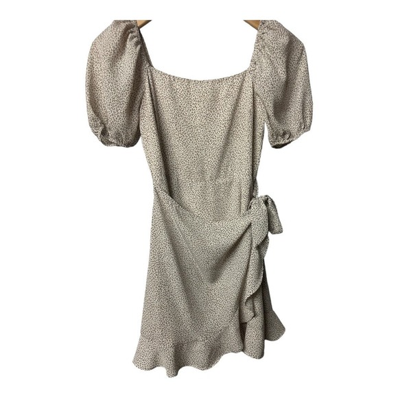Cloud Ten Wrap Speckled Ruffle Dress - Picture 1 of 8